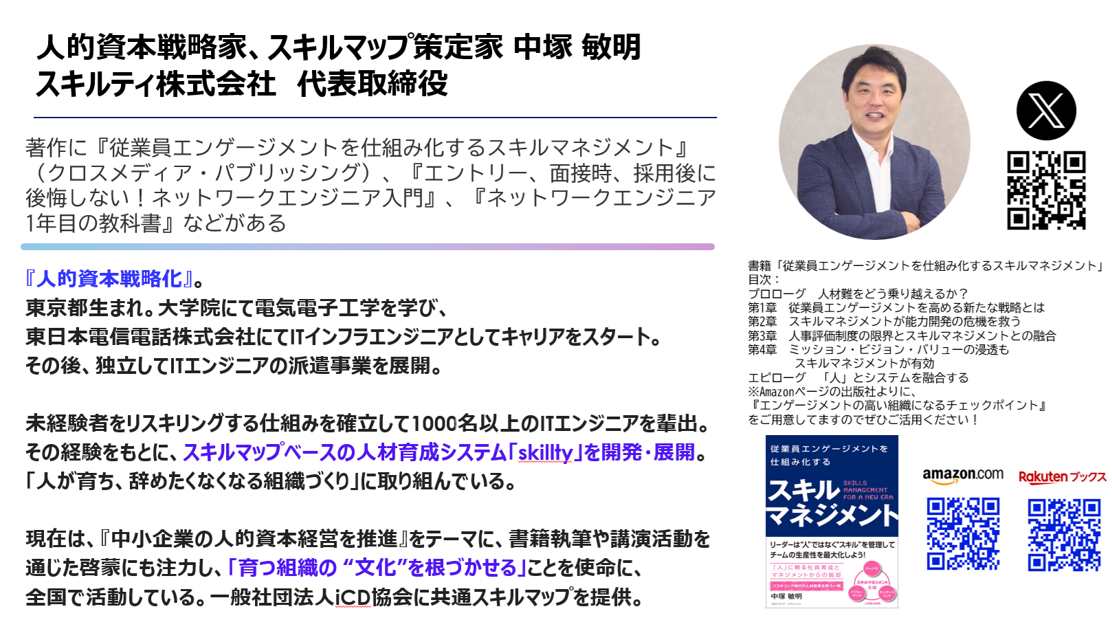 中塚敏明のプロフィール